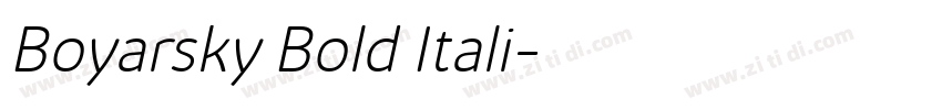 Boyarsky Bold Itali字体转换